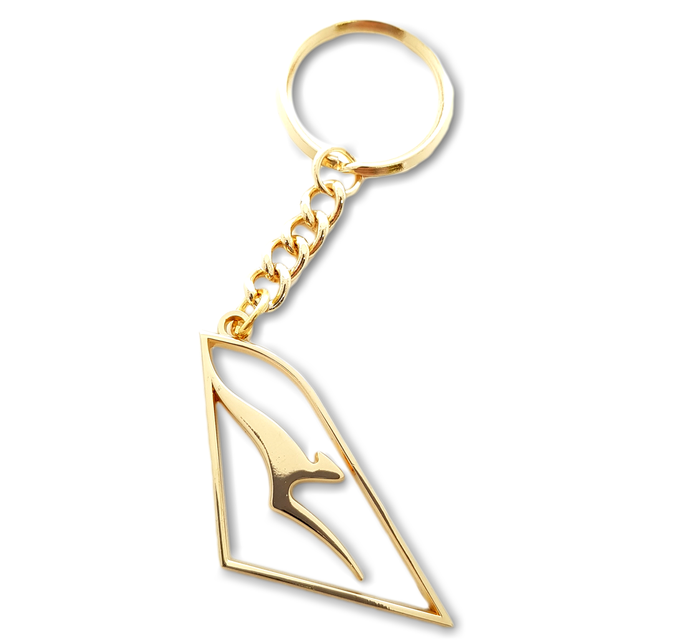 Qantas Gold Cut out Keyring-Qantas-Downunder Pilot Shop Australia