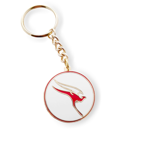 Qantas Retro Logo Keyring-Qantas-QANTASRETROKEY-Downunder Pilot Shop Australia