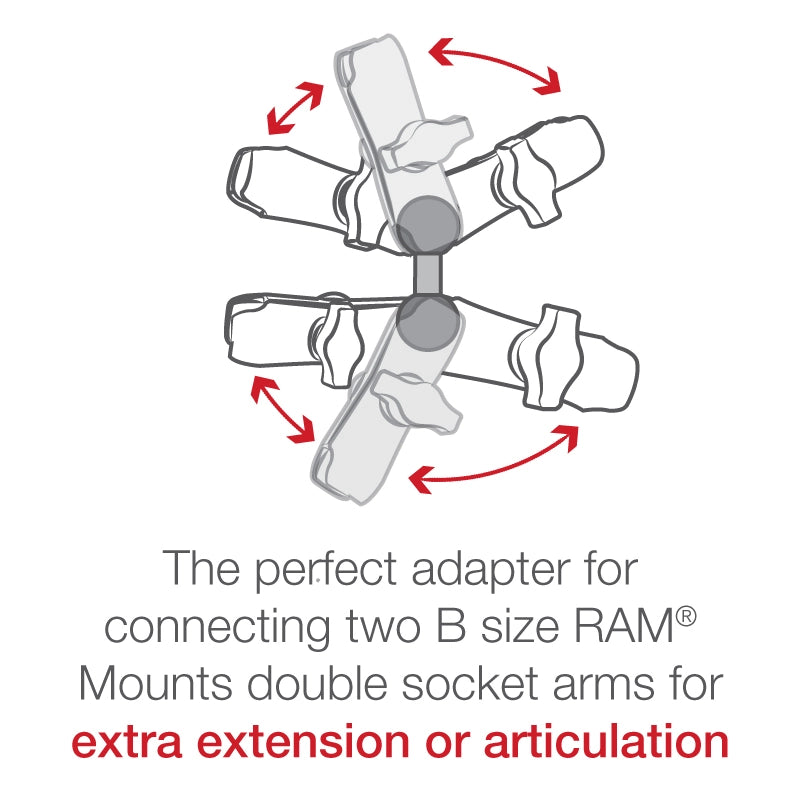 RAM Double 1" Ball Adapter