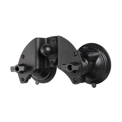 RAM Twist-Lock Dual Pivot Suction Cup Base with 1" Ball