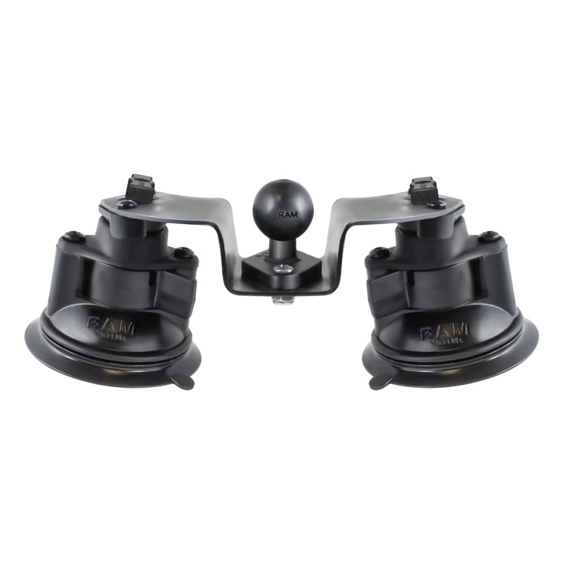 RAM Twist-Lock Dual Pivot Suction Cup Base with 1" Ball