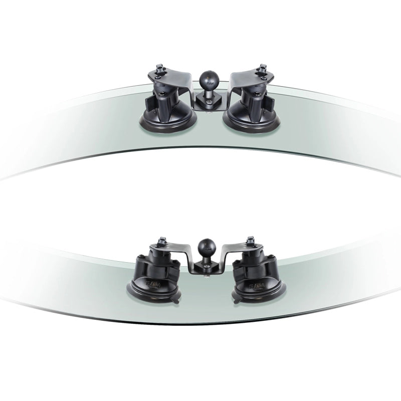 RAM Twist-Lock Dual Pivot Suction Cup Base with 1" Ball