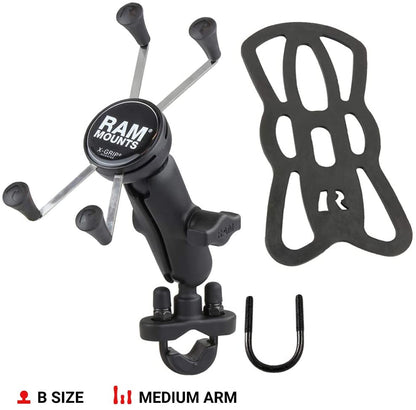 RAM X-Grip Phone Mount with Handlebar U-Bolt Base