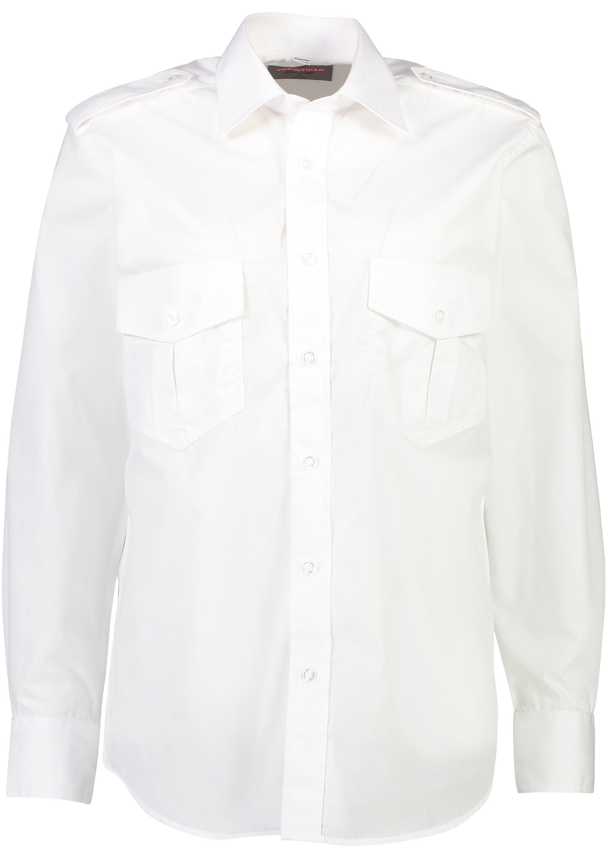 Mens Long Sleeve Pilot Dress Shirt White-Corinthian-Downunder Pilot Shop Australia