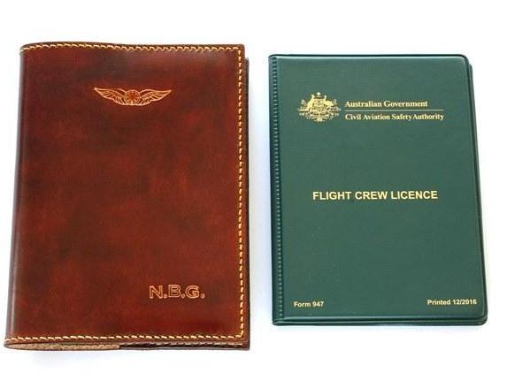 Sparrowhawk CASA (Australia) Licence Folder Cover - Hand Finished Leather - One Colour-Sparrowhawk-Downunder Pilot Shop Australia