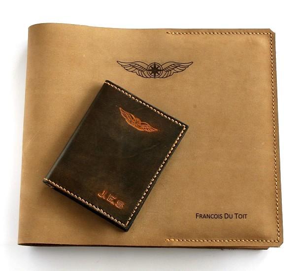 Sparrowhawk New Zealand CAA Logbook with Licence and Medical Certificate Wallet Combo - Nubuck and Hand Finished Leather-Sparrowhawk-Downunder Pilot Shop Australia